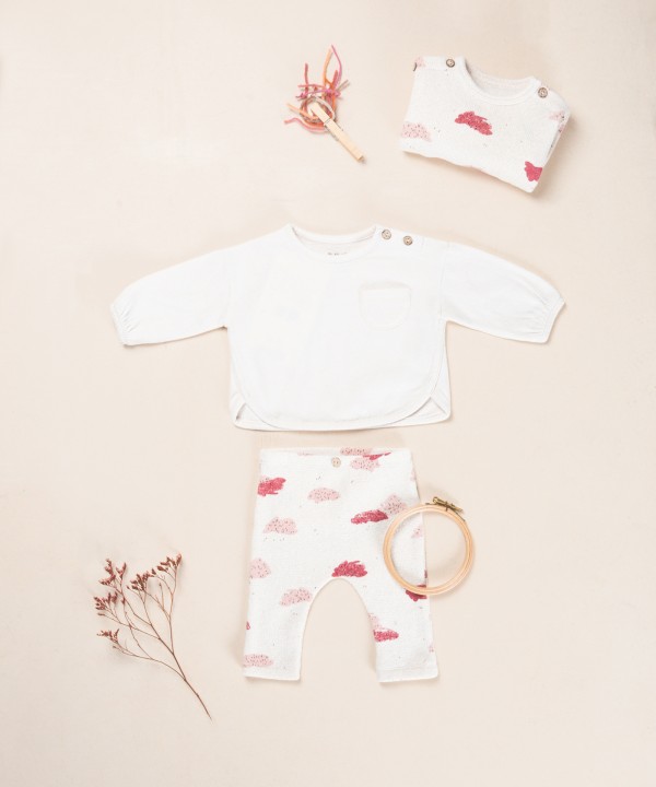 Jersey t-shirt with recycled fibers