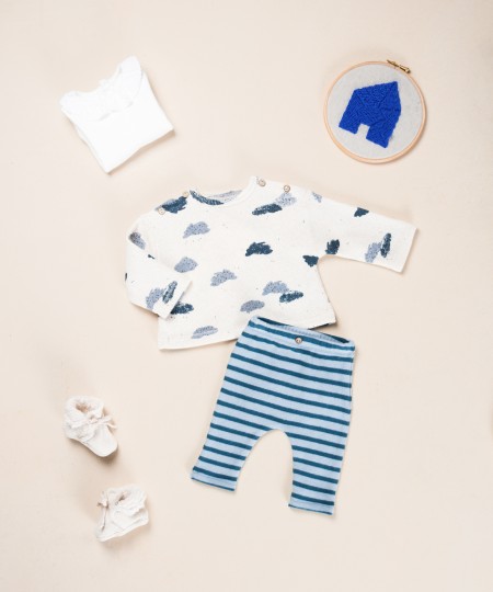 Body en maille avec mélange de coton et coton recyclé