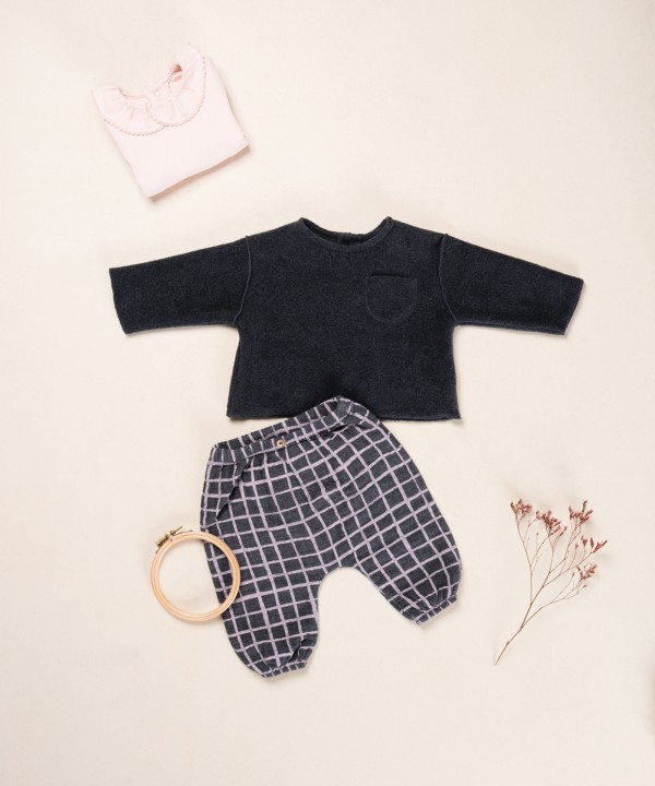 Jersey body with a mixture of cotton and recycled cotton