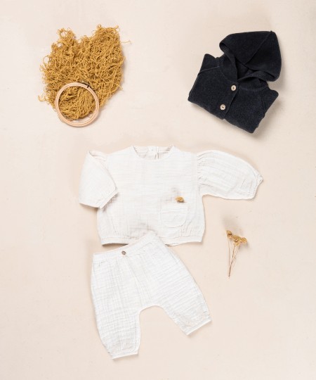 Blouse en tissu de coton