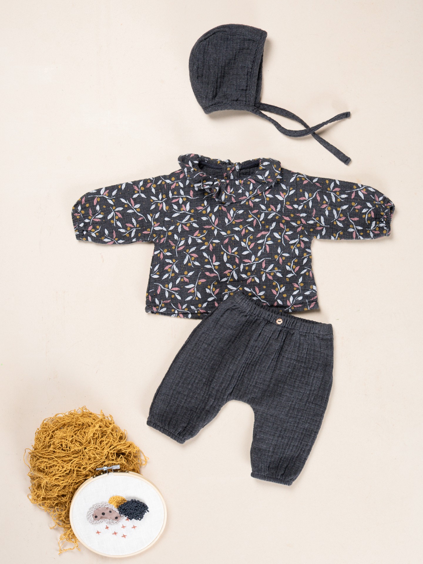Blouse avec imprimé en tissu de coton