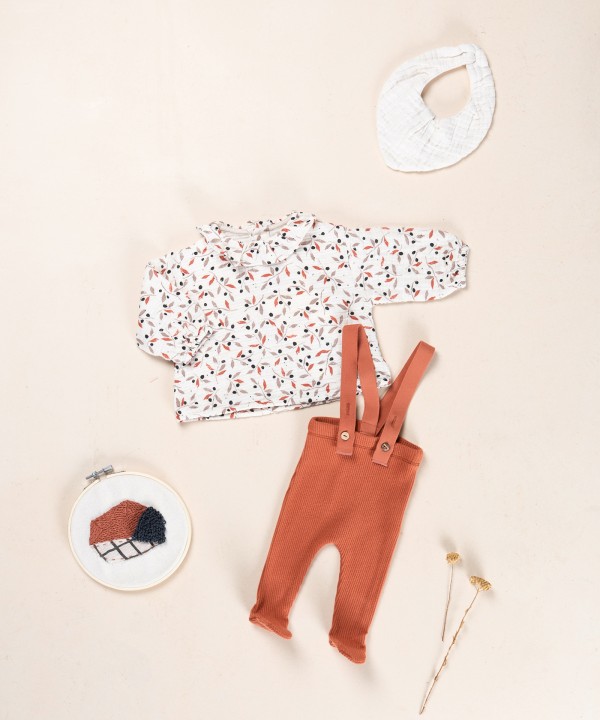 Blouse avec imprimé en tissu de coton
