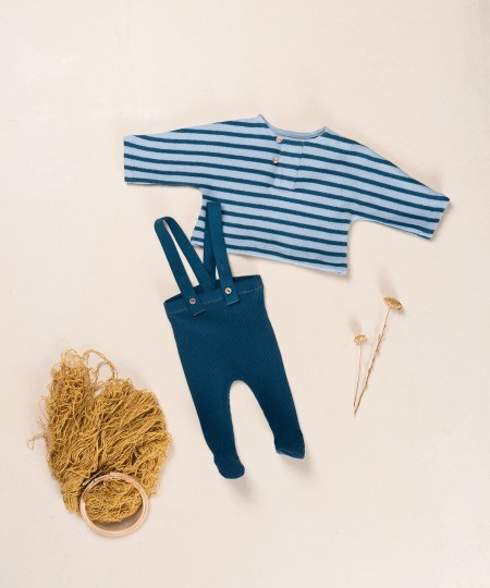 Pull en maille avec un mélange de fibres naturelles et de coton recyclé