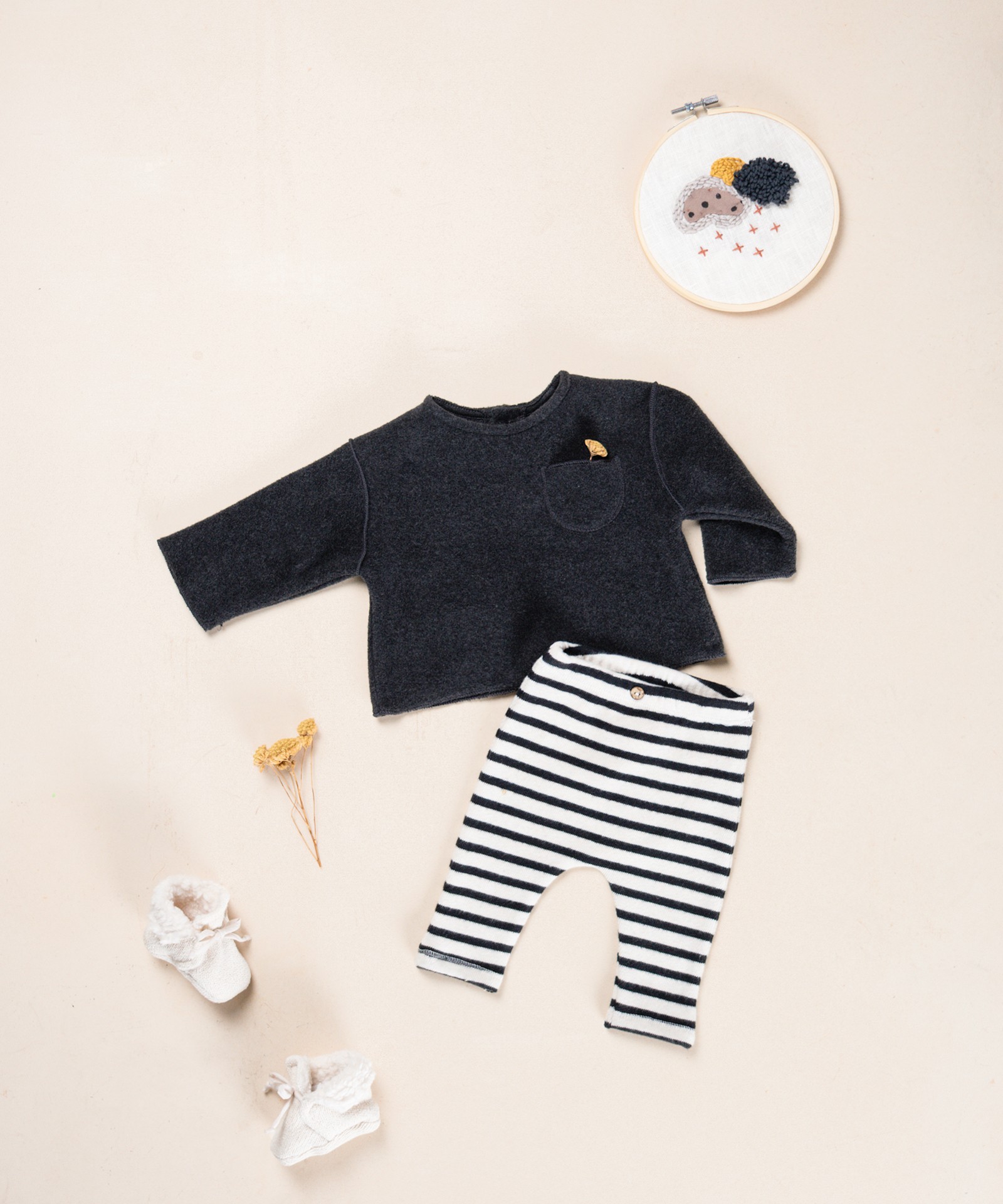 Pull en maille de fibres naturelles
