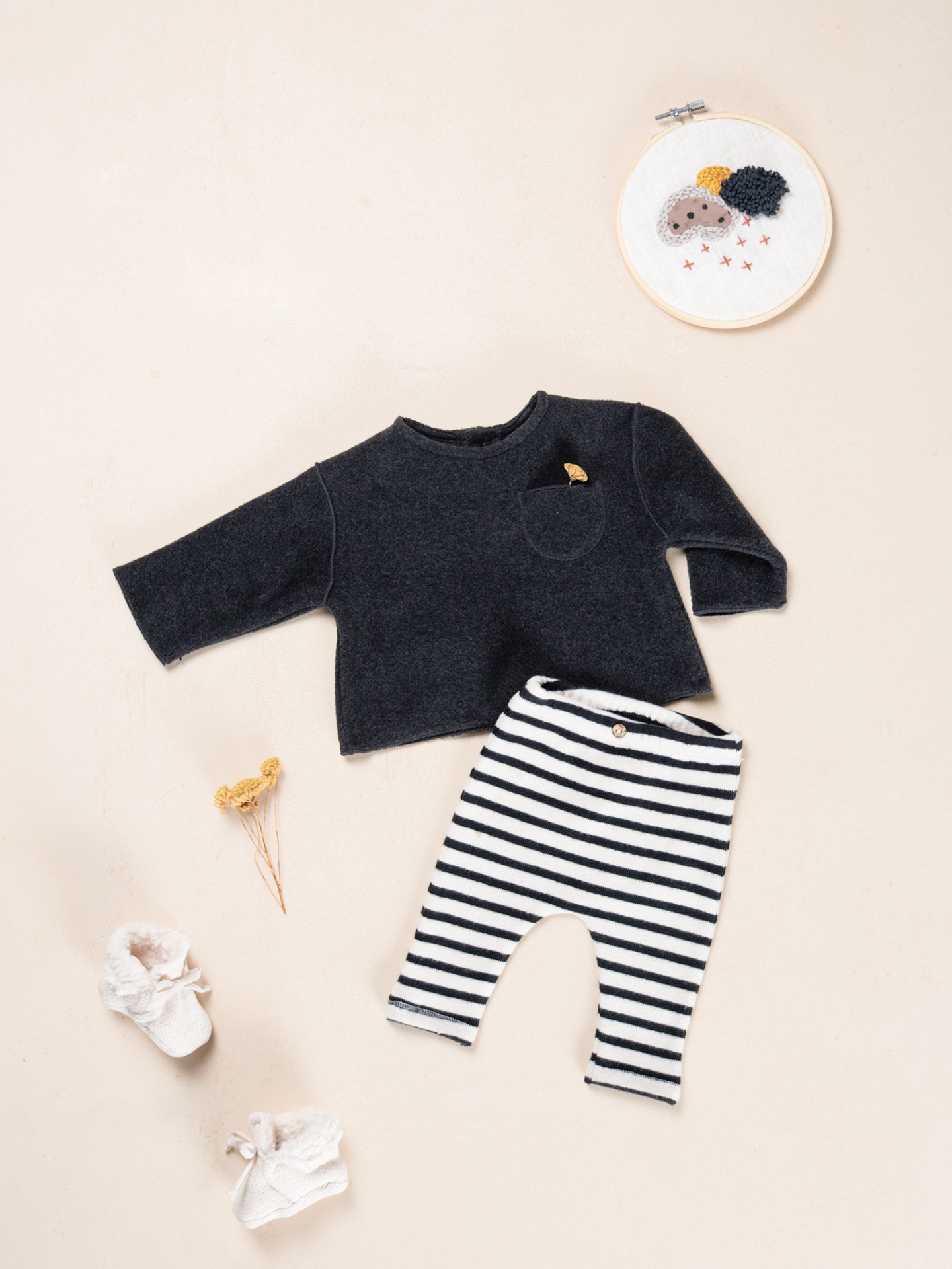 Pull en maille de fibres naturelles
