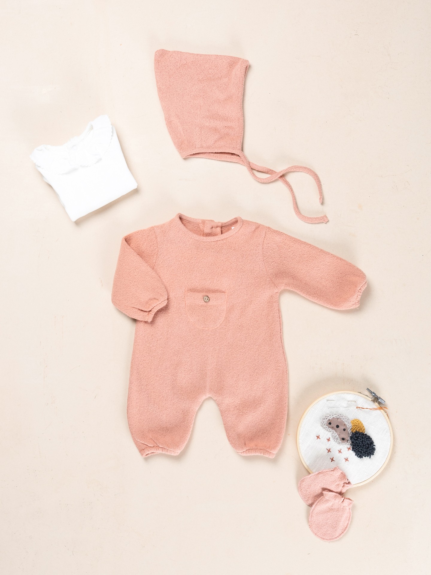Jumpsuit with a mixture of cotton and recycled cotton