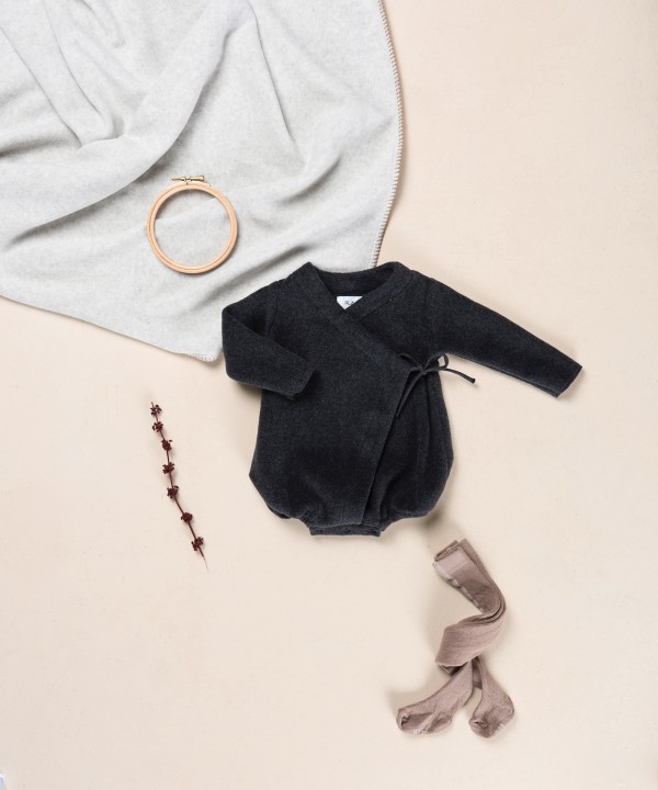 Polar knit jumpsuit in organic cotton