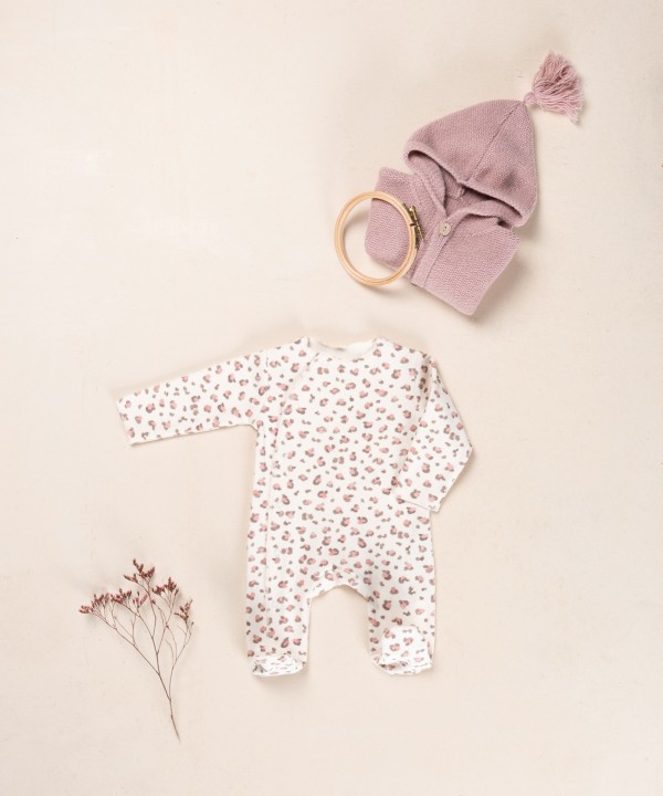 Jersey jumpsuit with natural fibers