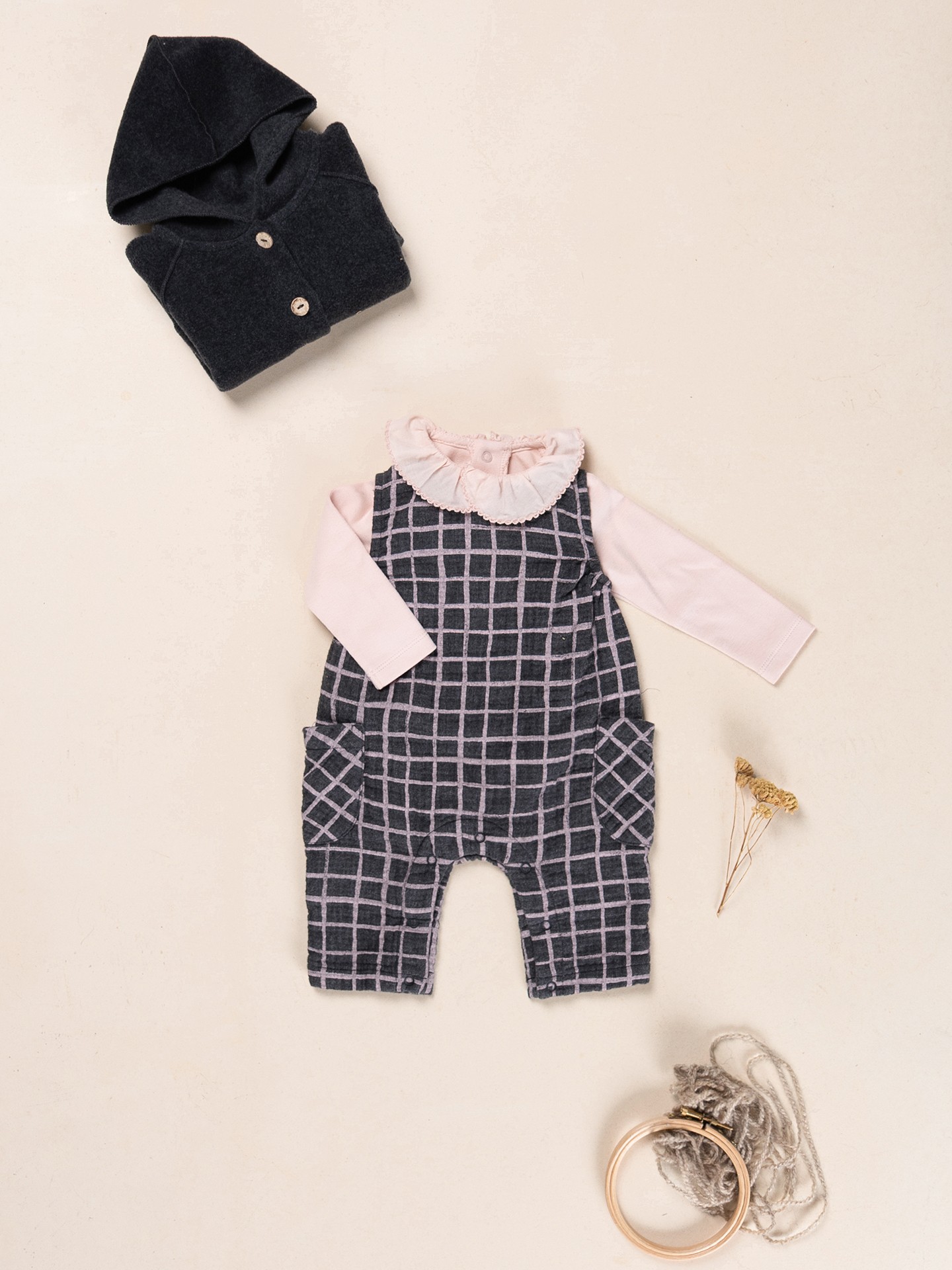 Cotton fabric jumpsuit