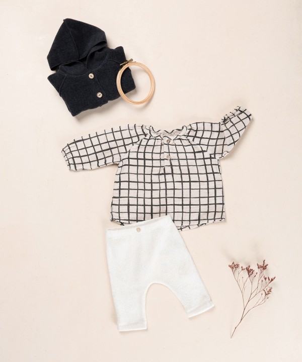 Polar fleece pants in organic cotton