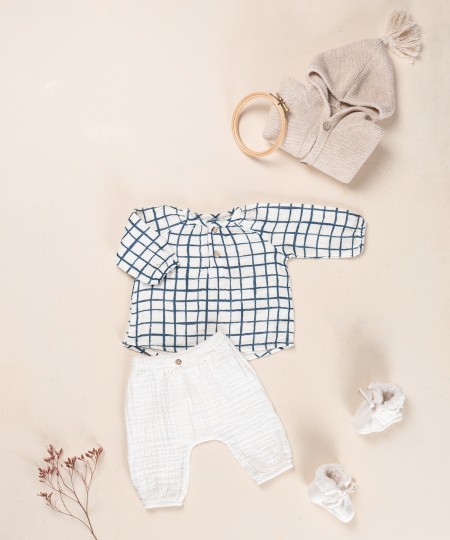 Pantalon en tissu de coton