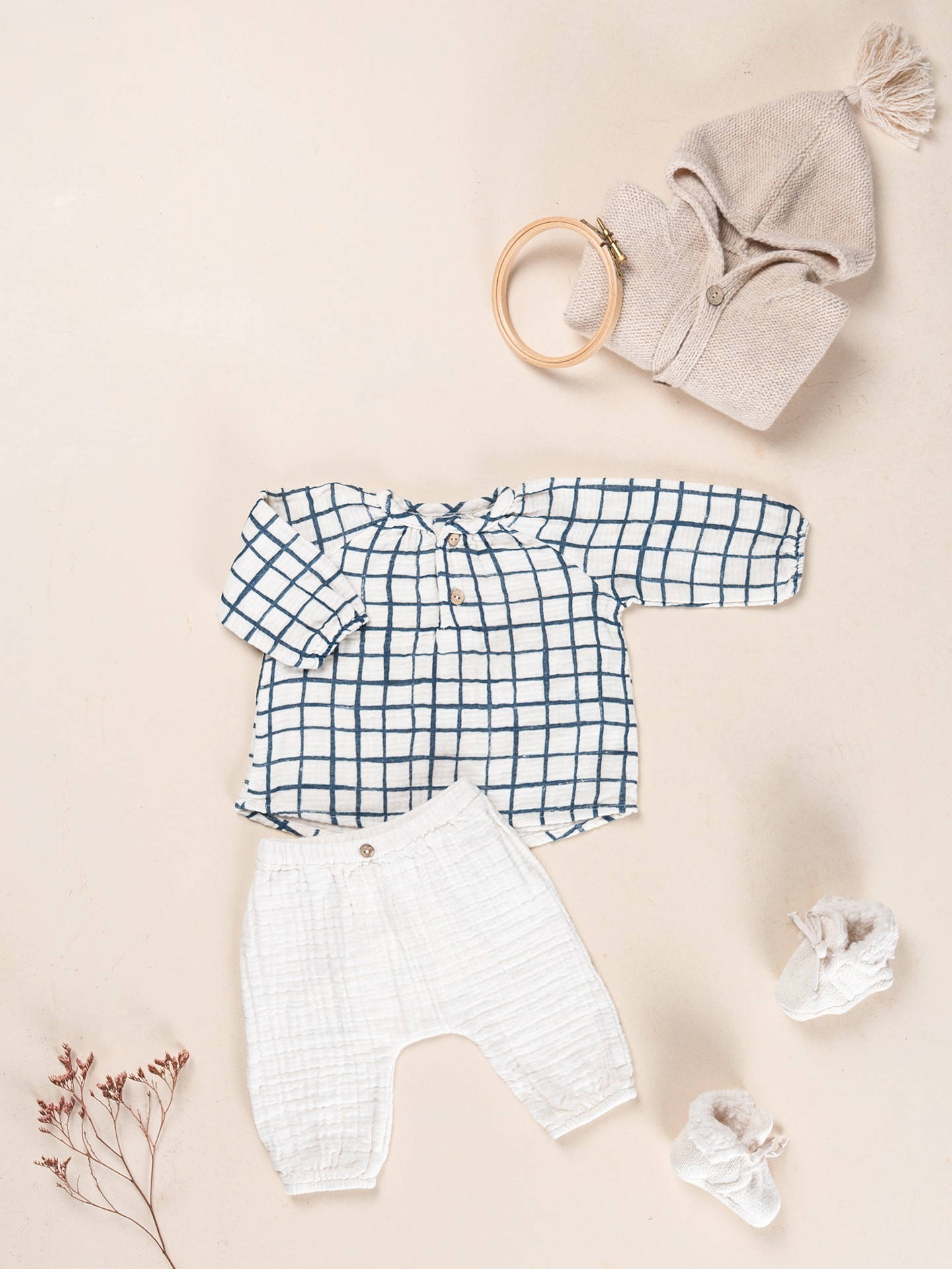 Pantalon en tissu de coton