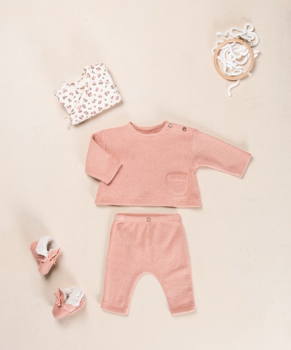 Jersey leggings with elastic waistband