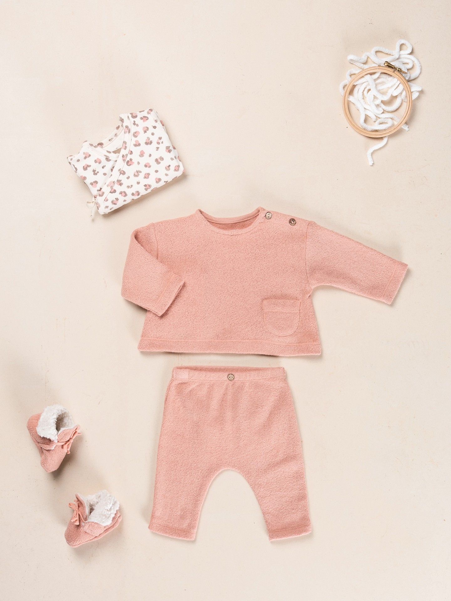 Leggings en maille avec taille élastique
