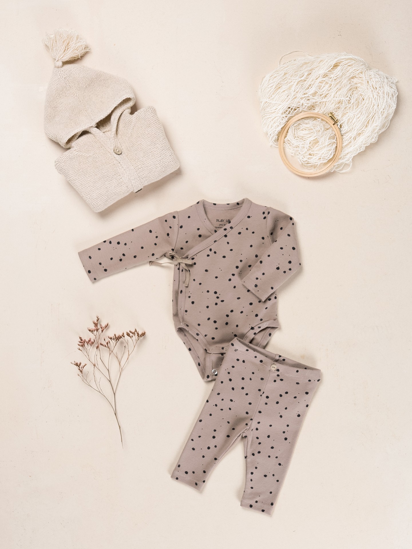 Leggings en maille avec mélange de fibres naturelles et fibres recyclées