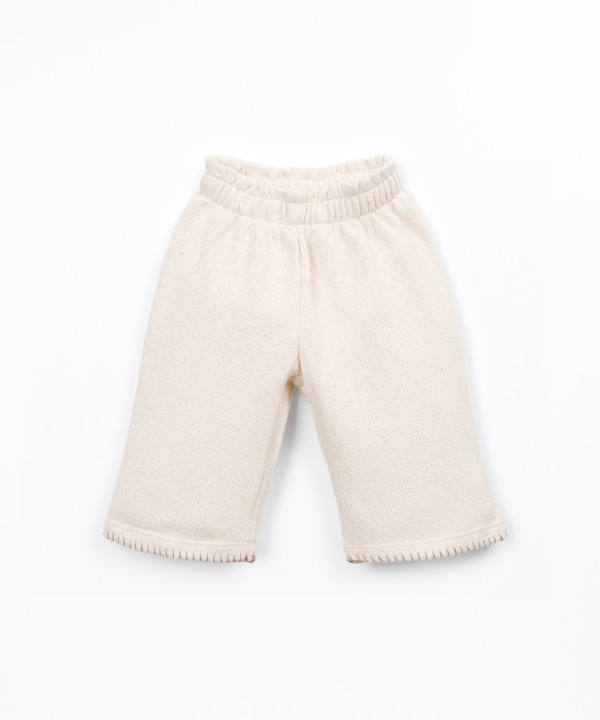 Knit trousers with elastic waistband
