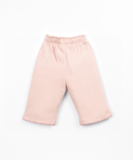 Knit trousers with elastic waistband