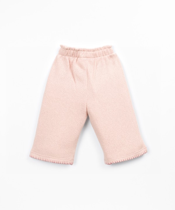 Knit trousers with elastic waistband
