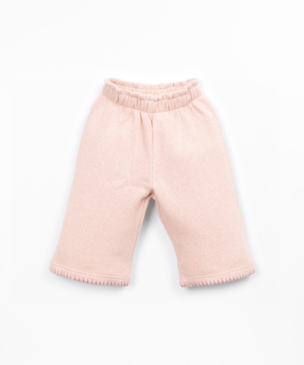 Knit trousers with elastic waistband
