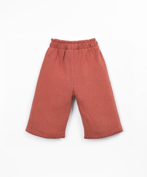 Knit pants with elastic waistband