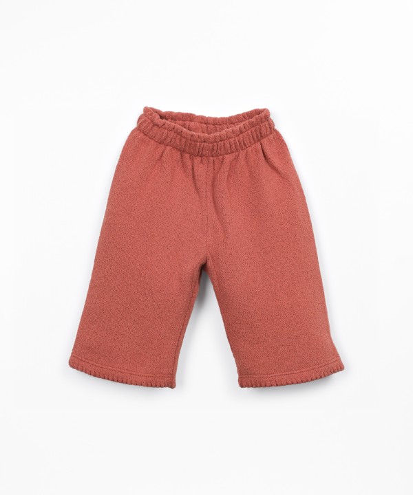 Knit pants with elastic waistband