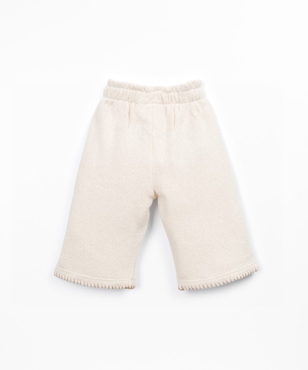 Knit trousers with elastic waistband