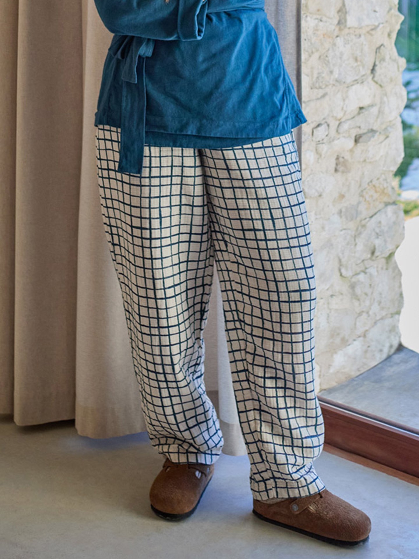 Pantalon en tissu à taille réglable