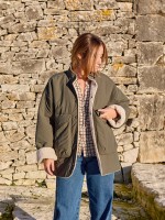 Parka with water-repellent finish