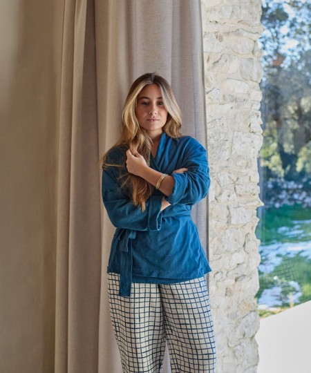 Knit shirt with a blend of fibers - Image product
