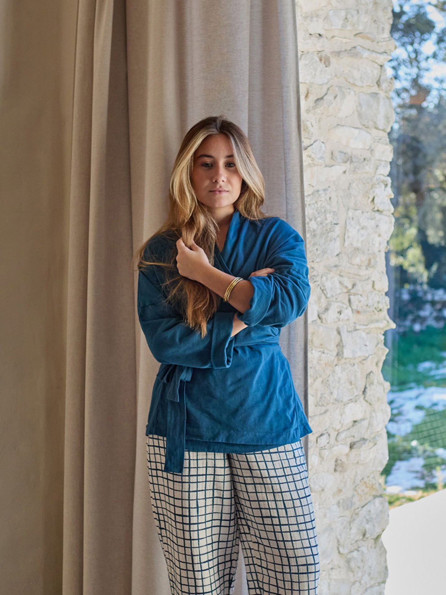 Chemise en maille avec mélange de fibres