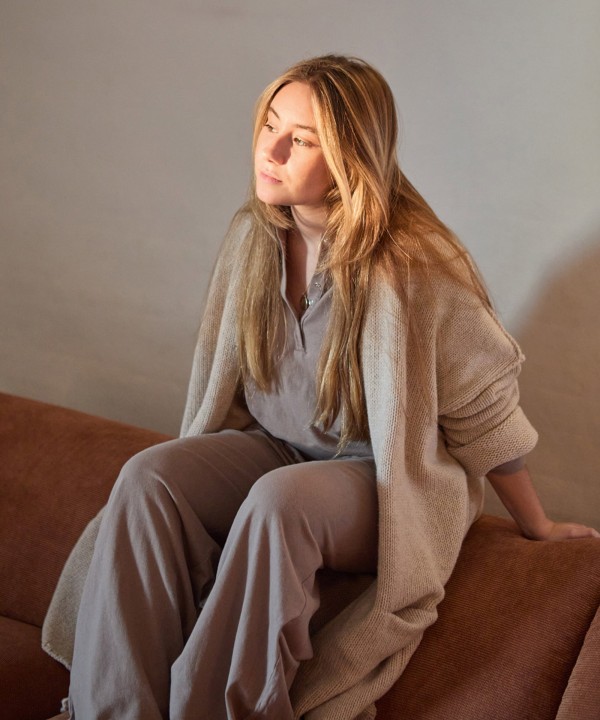 Knit trousers with pockets