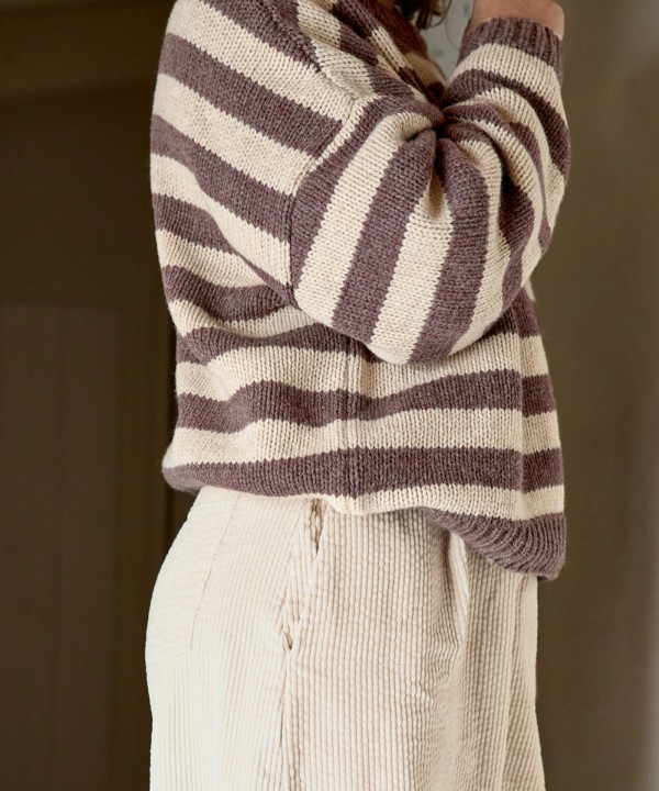 Striped knitted sweater