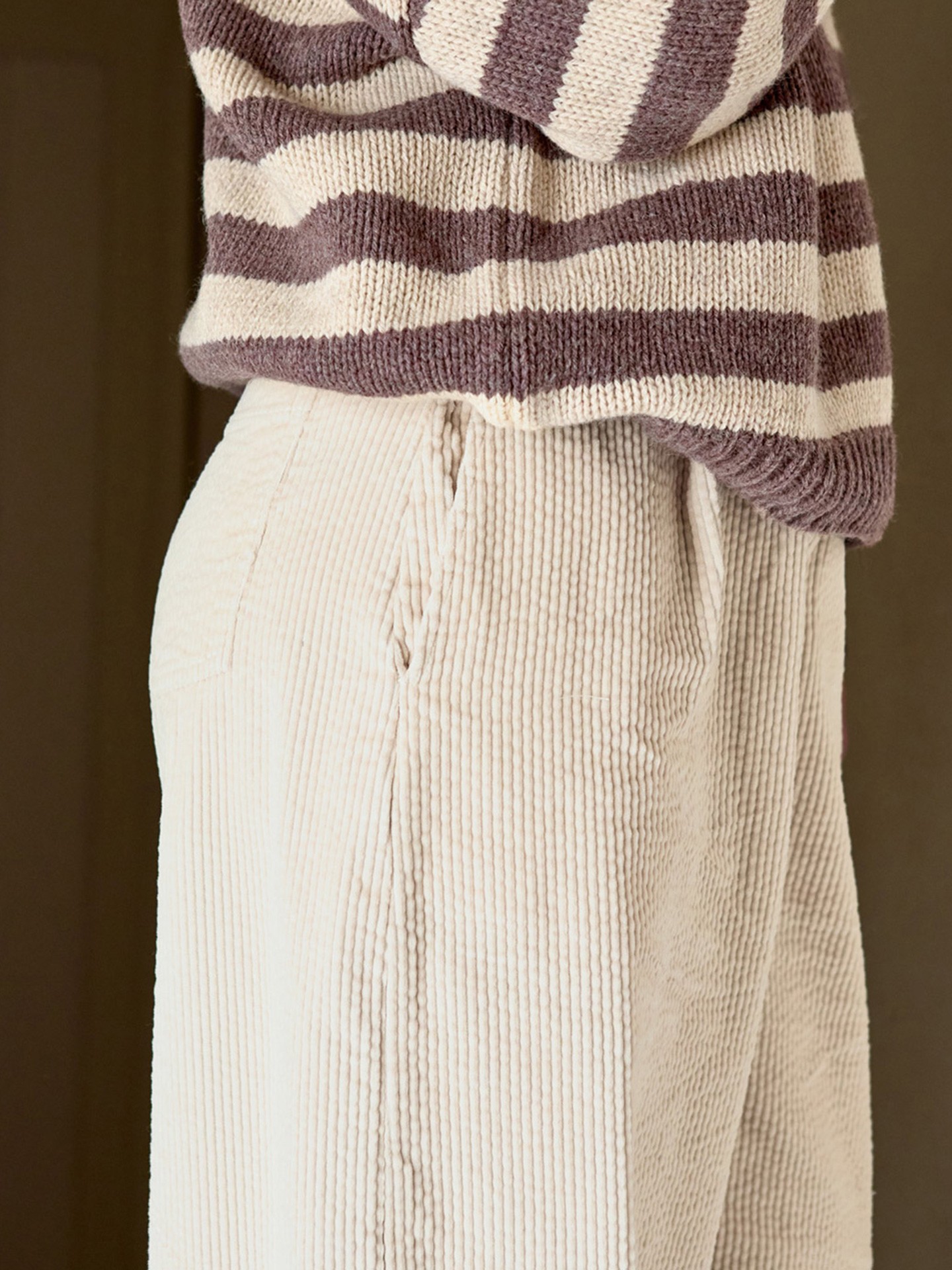 Pantalon en velours côtelé de coton