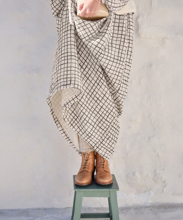 Robe longue en tissu