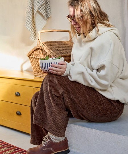 Pantalon en velours côtelé de coton