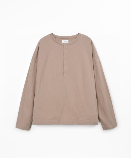 Knit T-shirt with organic cotton and recycled cotton - Image product