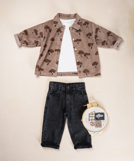 Corduroy shirt with print Corduroy shirt with print