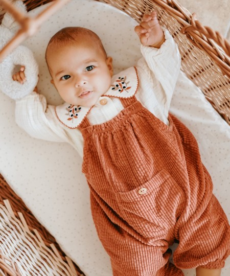 Corduroy dungarees with pocket - Image product