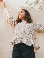 Blouse en tissu de fibres naturelles Blouse en tissu de fibres naturelles