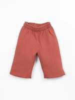 Knit pants with elastic waistband