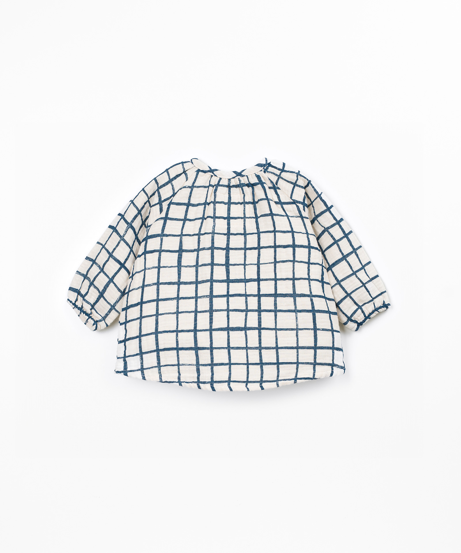 Blusa de tecido com estampado xadrez