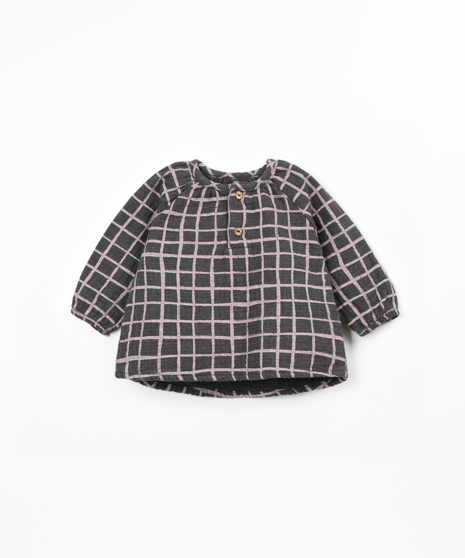Blusa de tecido com estampado xadrez