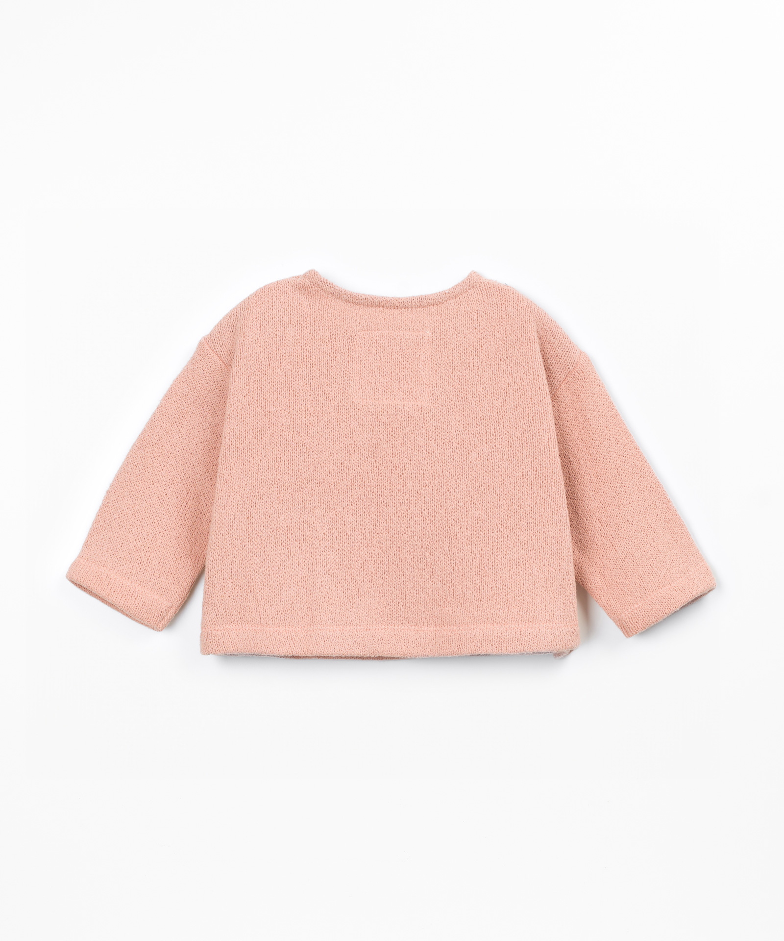 Maglione di maglia con miscela di cotone e cotone riciclato