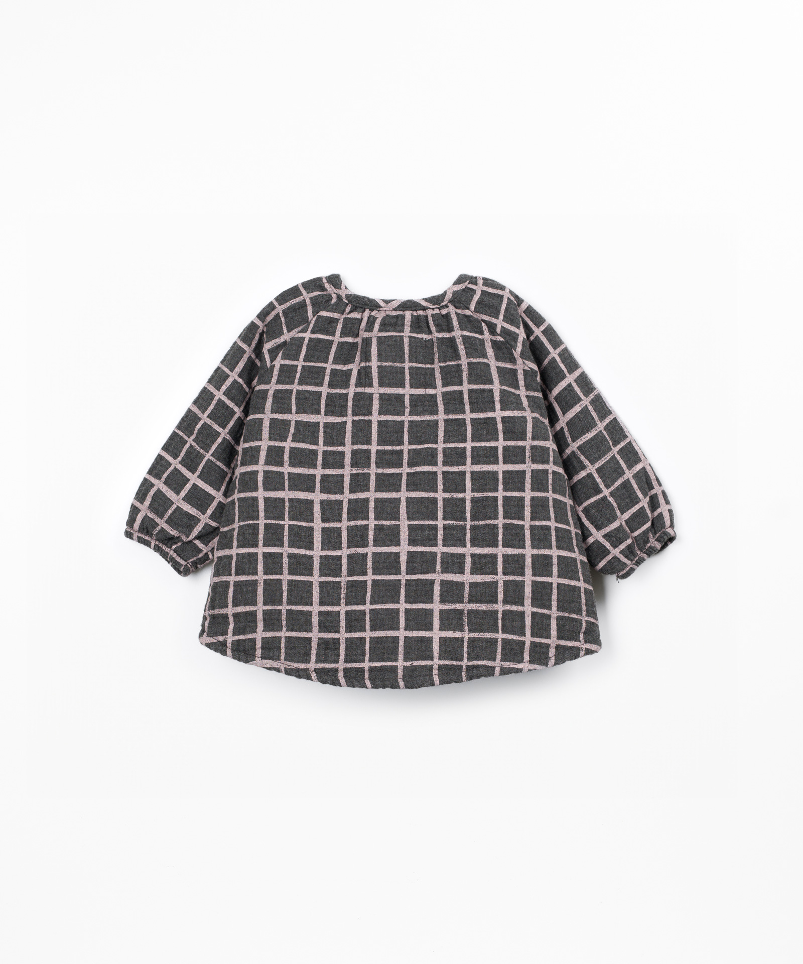 Blusa de tecido com estampado xadrez