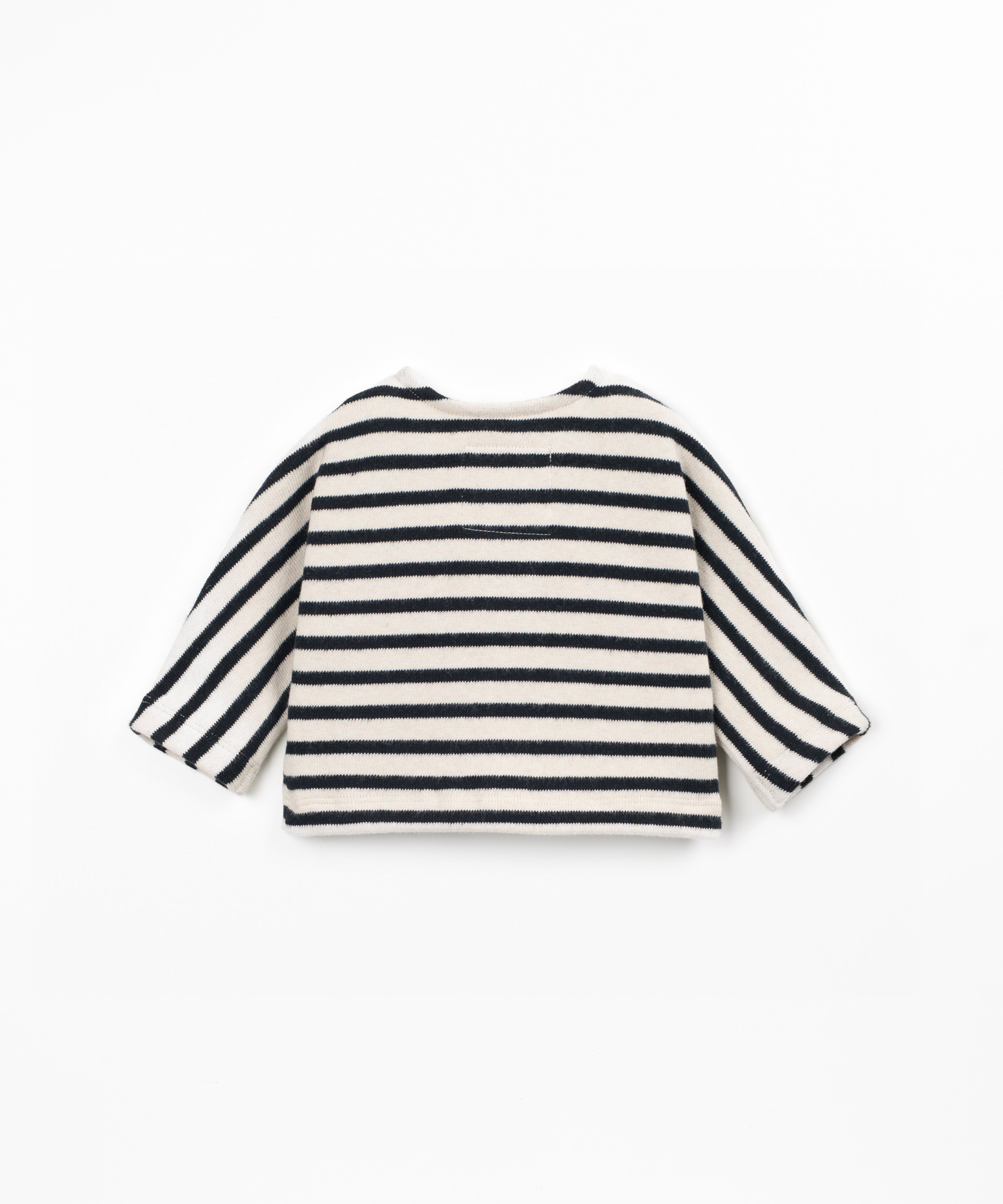 Pull en maille avec mélange de fibres naturelles et coton recyclé