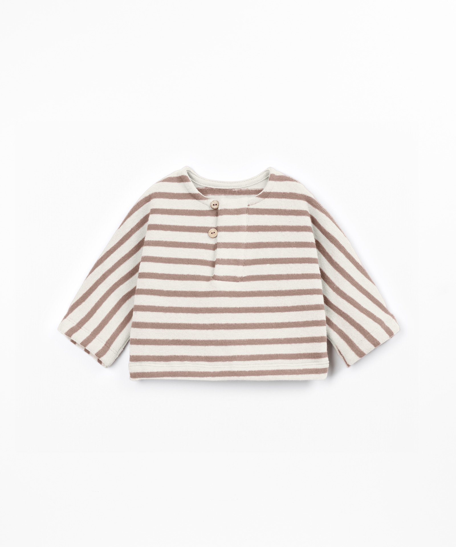 Maglione in maglia con una miscela di fibre naturali e cotone riciclato