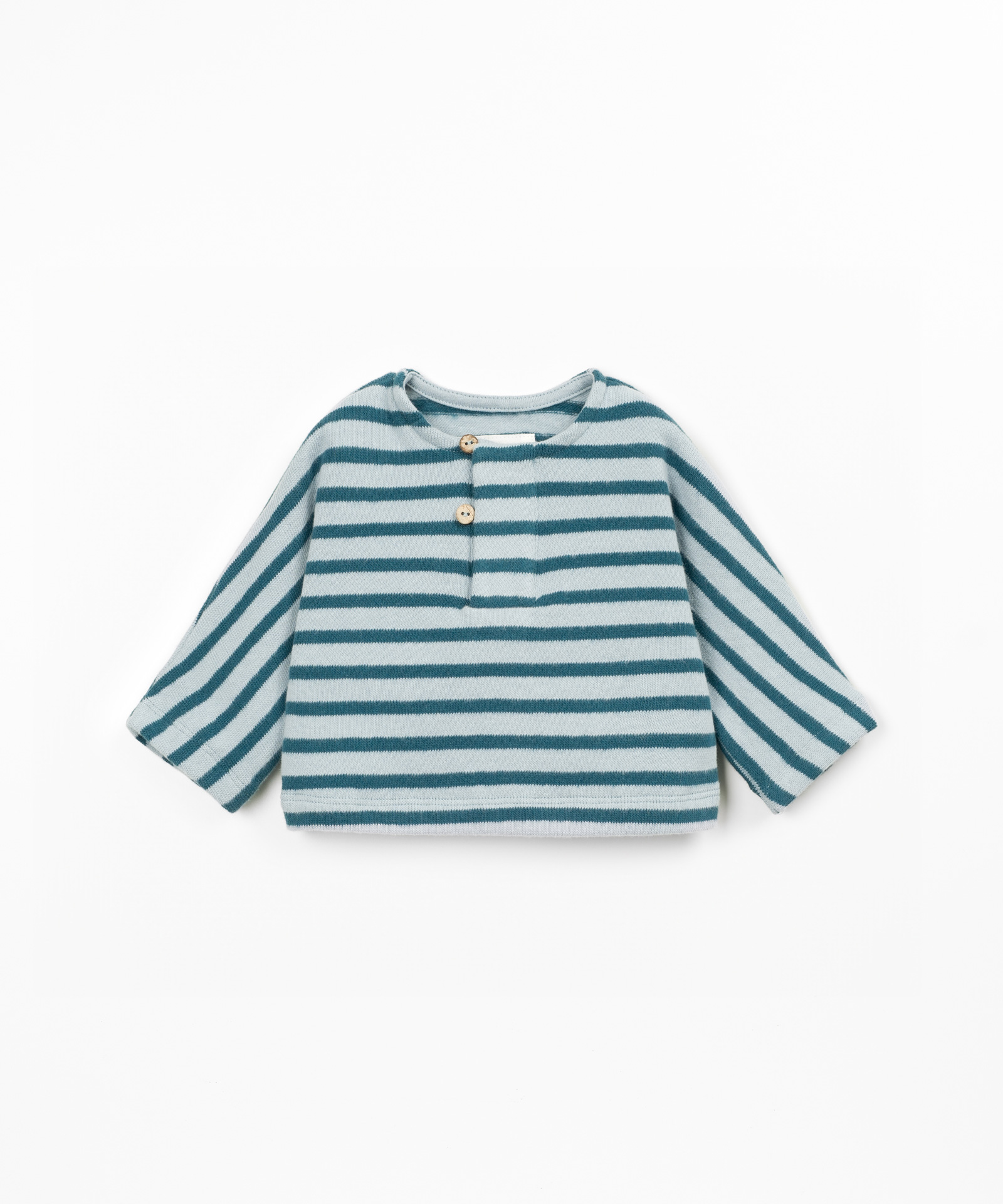 Maglione in maglia con una miscela di fibre naturali e cotone riciclato