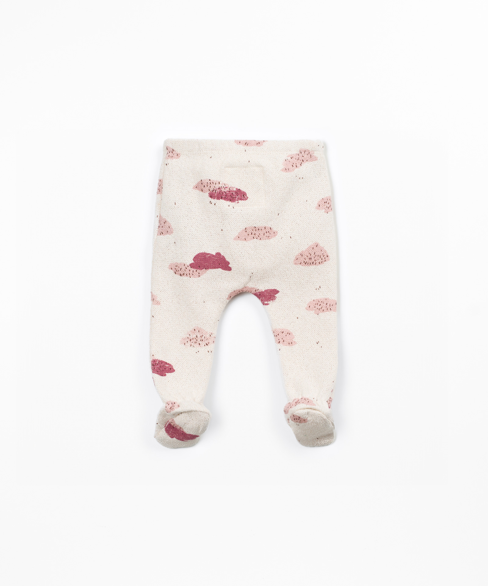 Jersey trousers with cloud print