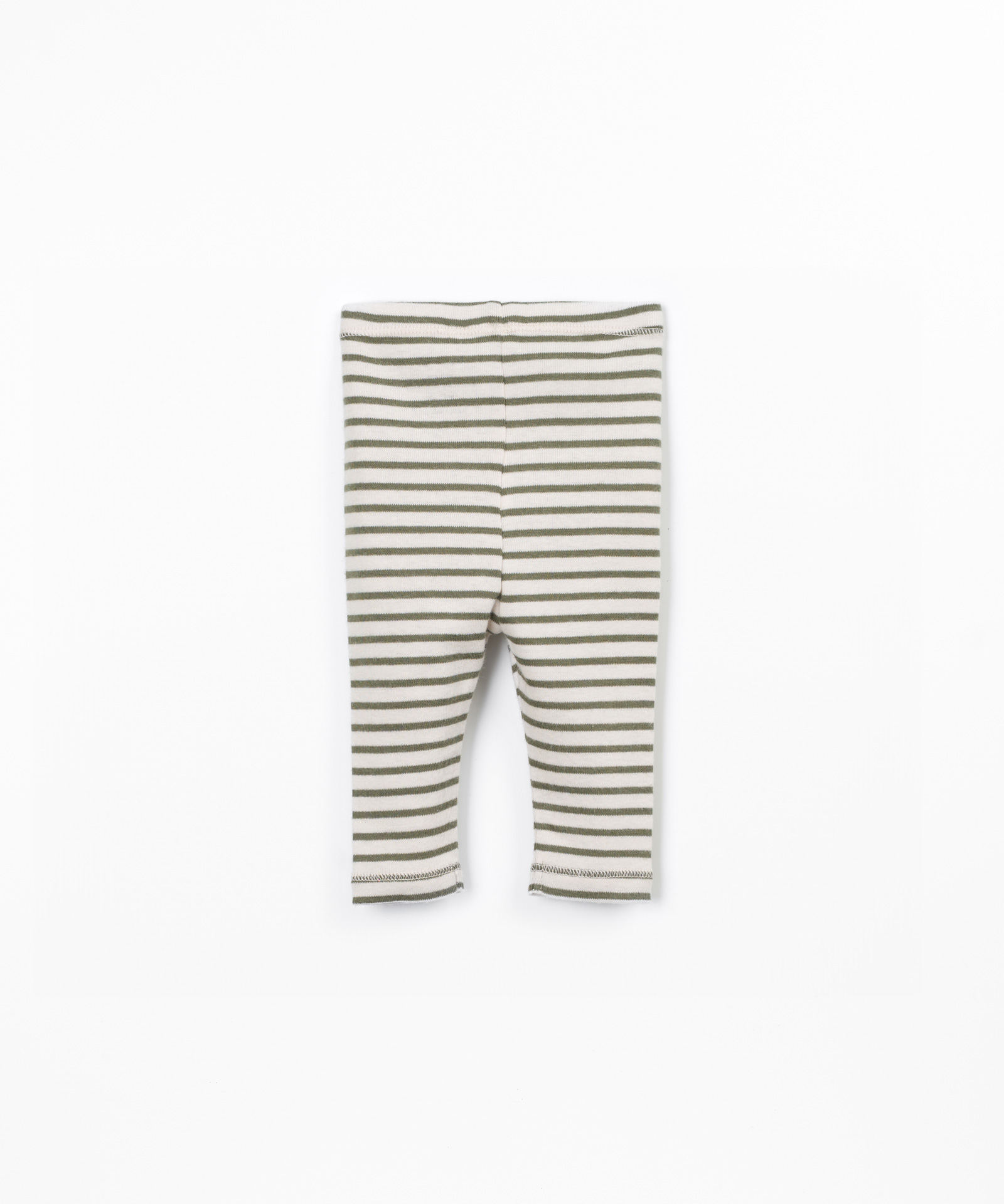 Leggings a righe con bottoni decorativi in cocco
