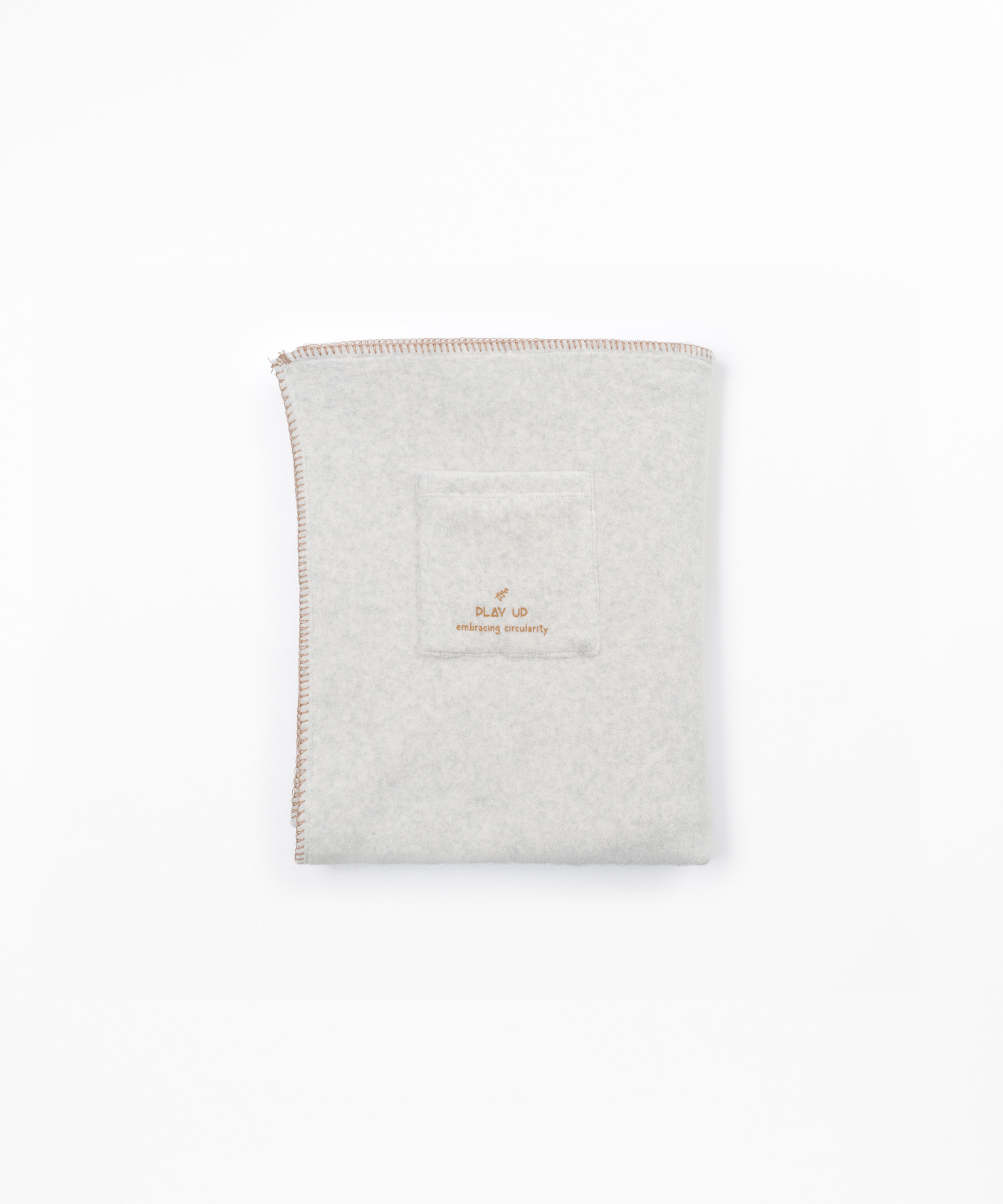 Coperta in Pile con Tasca e Cuciture Decorative